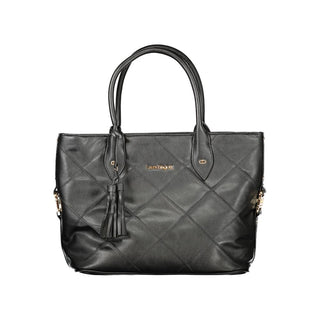 Schwarze PVC-Damenhandtasche