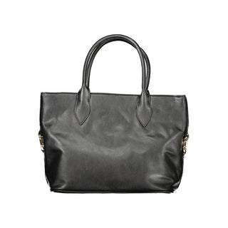 Schwarze PVC-Damenhandtasche