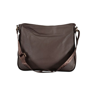 Braune PVC-Damenhandtasche