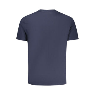 Blaues Baumwoll-Herren-T-Shirt