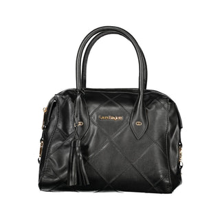 Schwarze PVC-Damenhandtasche