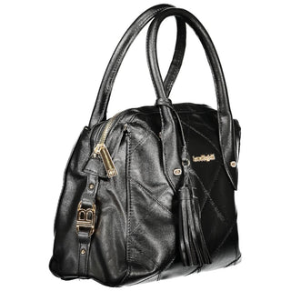 Schwarze PVC-Damenhandtasche
