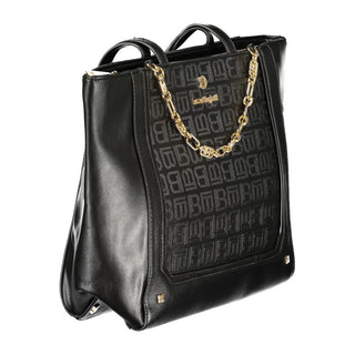 Schwarze PVC-Damenhandtasche