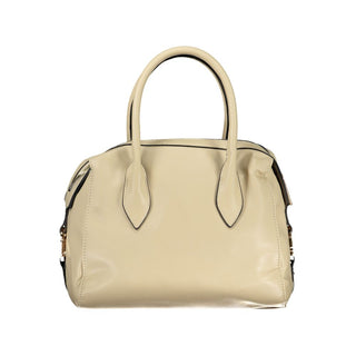Beige PVC-Handtasche für Damen