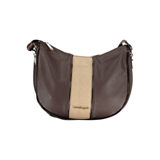 Braune PVC-Damenhandtasche