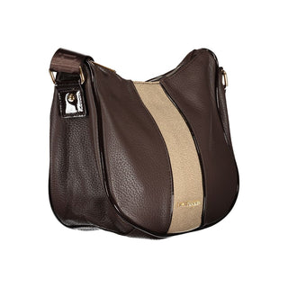 Braune PVC-Damenhandtasche