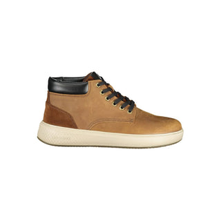 Botín marrón de cuero para hombre