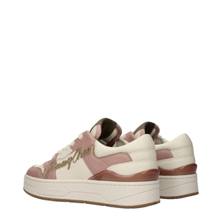 Zapatillas bajas de cuero rosas
