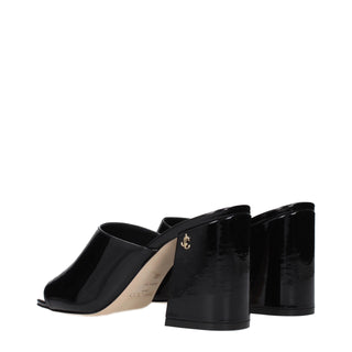 Sandalias de plataforma de cuero negro