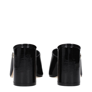 Sandalias de plataforma de cuero negro
