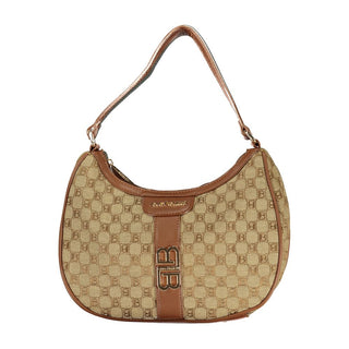 Beige Polyester Women Handbag
