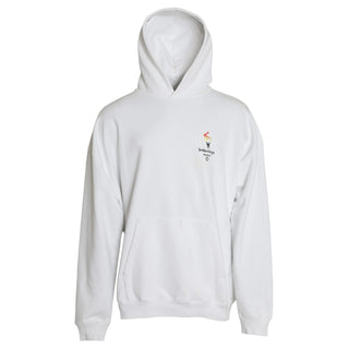 White Cotton Hooded Pullover OVERSIZE Sweater