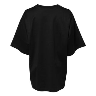 Schwarzes Baumwoll T-Shirt mit DG Logo Stickerei