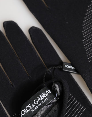 Black DG Logo Cotton Hands Mitten Men Gloves