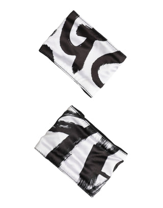 Schwarz Weiß DG Logo Seide 1 Paar Armband