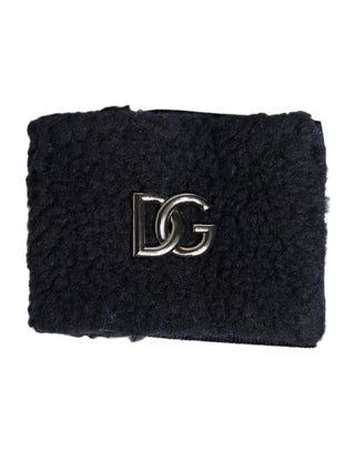 Muñequera de poliéster negra con placa de logo para hombre, talla única