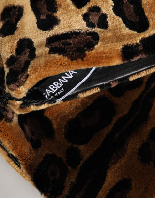 Braun Schwarz Leopard Leder Ellenbogenlange Fäustlinge