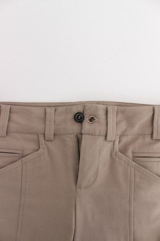 Beige Kleid Skinny Slim Straight Chinos Hosen