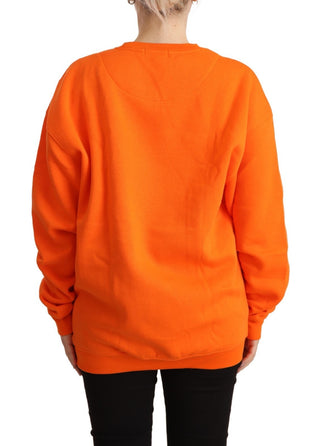 Suéter de manga larga estampado naranja