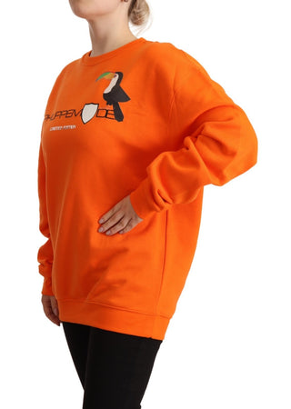 Suéter de manga larga estampado naranja