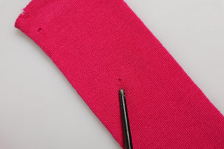 Pink Wool Fingerless Elbow Length Mitten Gloves
