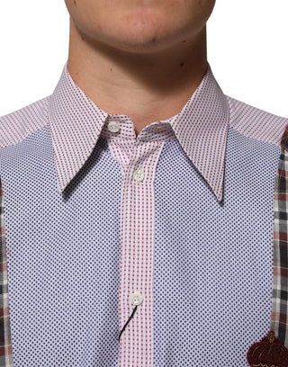 Multicolor Cotton Collared Checkered Shirt