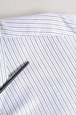 White Stripes Long Sleeves GOLD Dress Shirt
