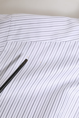 White Stripes Cotton Men GOLD Dress Shirt