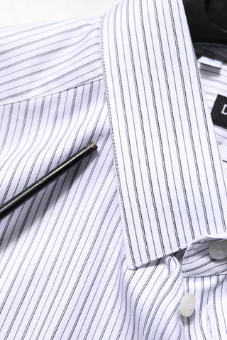 White Stripes Cotton Men GOLD Dress Shirt