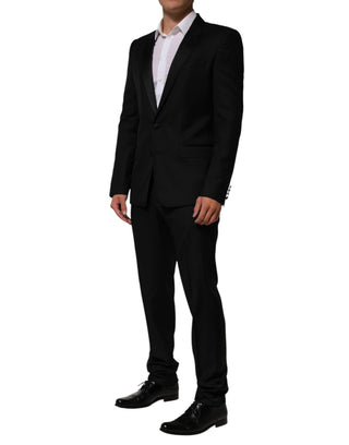 Chaqueta negra formal de 2 botones, traje de 2 piezas