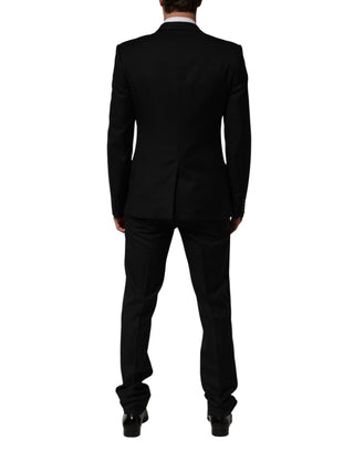 Chaqueta negra formal de 2 botones, traje de 2 piezas
