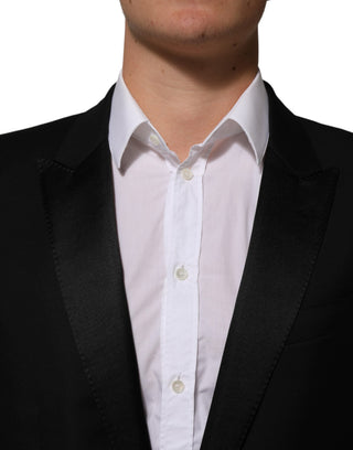 Chaqueta negra formal de 2 botones, traje de 2 piezas