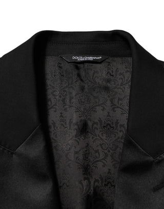 Chaqueta negra formal de 2 botones, traje de 2 piezas