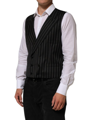 Black Stripes Wool Dress Men Waistcoat Vest