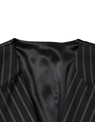 Black Stripes Wool Dress Men Waistcoat Vest