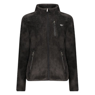 Black Polyester Women Sweatshirt