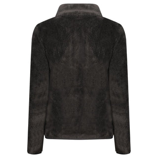 Black Polyester Women Sweatshirt
