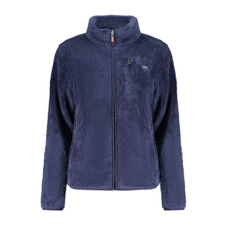 Sudadera azul de poliéster para mujer