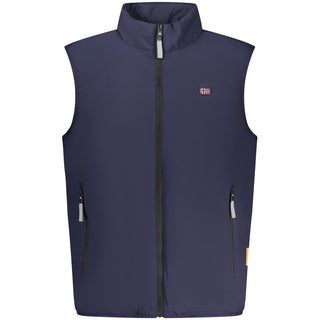 Chaqueta azul de poliéster para hombre