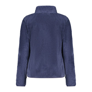 Sudadera azul de poliéster para mujer