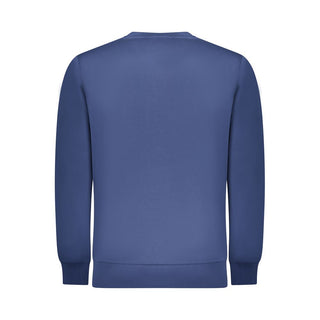 Blue Cotton Men Sweatshirt