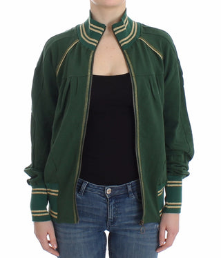 Sudadera con cremallera simulada verde, cárdigan, suéter, chaqueta