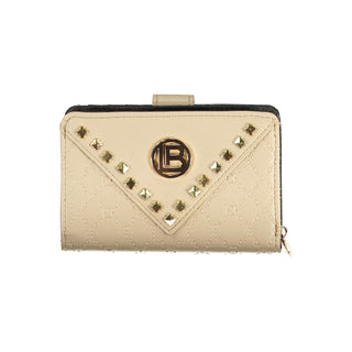 Cartera para mujer de poliuretano beige