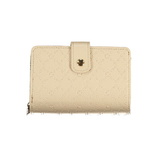 Cartera para mujer de poliuretano beige
