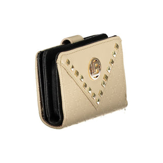 Cartera para mujer de poliuretano beige
