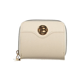 Beige Polyurethane Women Wallet