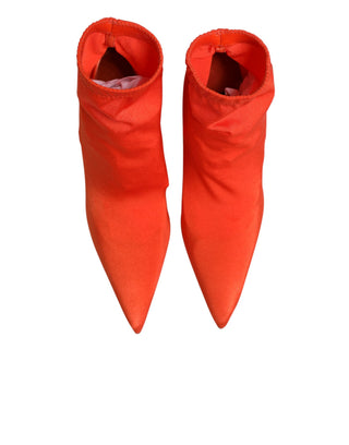 Orange DG Logo High Heel Stiefeletten Schuhe