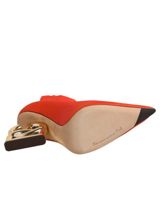 Orange DG Logo High Heel Stiefeletten Schuhe