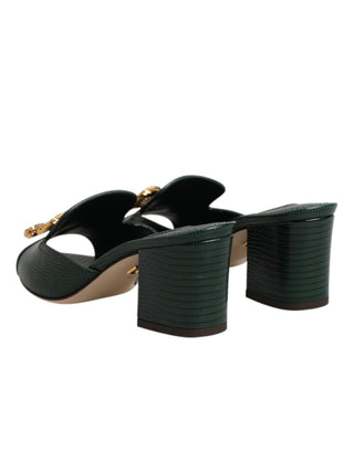 Grüne DG Amore Pantoletten Schuhe
