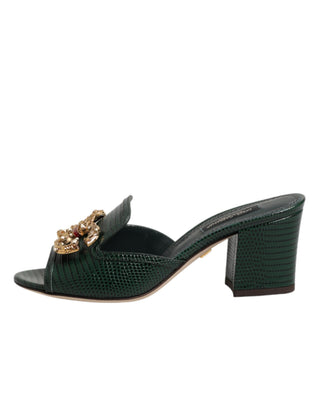 Grüne DG Amore Pantoletten Schuhe